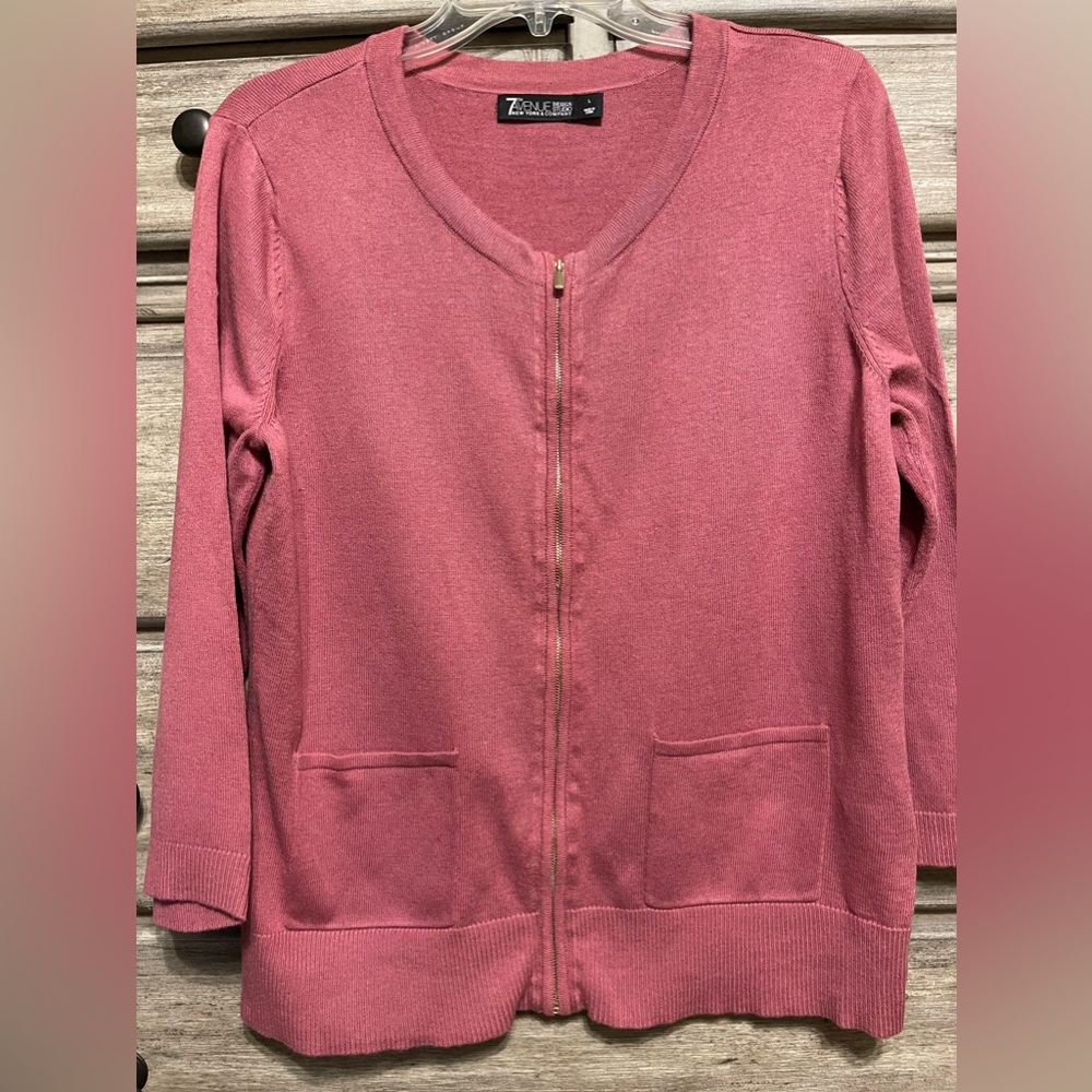 7th Avenue New York and Co. zip sweater